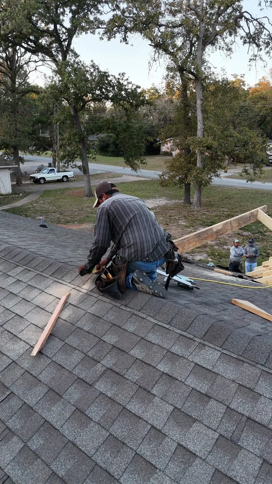 Framing the roof of a home addition